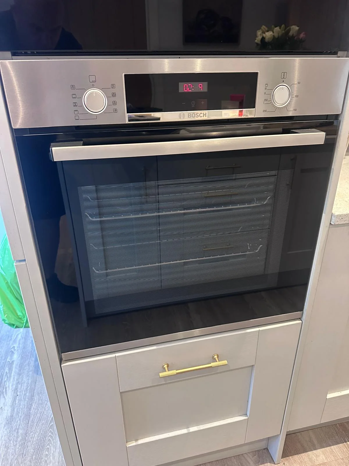 Built-in single oven after cleaning at a home in Ebrington